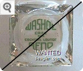 Washoe Cafe and Cocktail Lounge, Reno - Green imprint Glass Ashtray