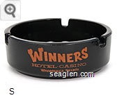 Winners Hotel - Casino, Winnemucca, Nevada - Orange imprint Glass Ashtray