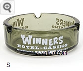 Winners Hotel - Casino, Winnemucca, Nevada (702) 623-2511 - White imprint Glass Ashtray