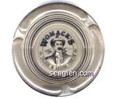 Womack's Saloon & Gaming Parlor - Black imprint Glass Ashtray