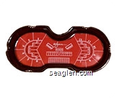 Wynn - White on red imprint Porcelain Ashtray